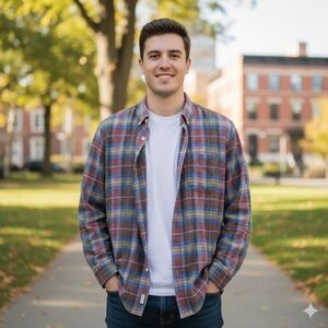 Thunder Heavyweight Plaid Flannel Button Down - Men's XL